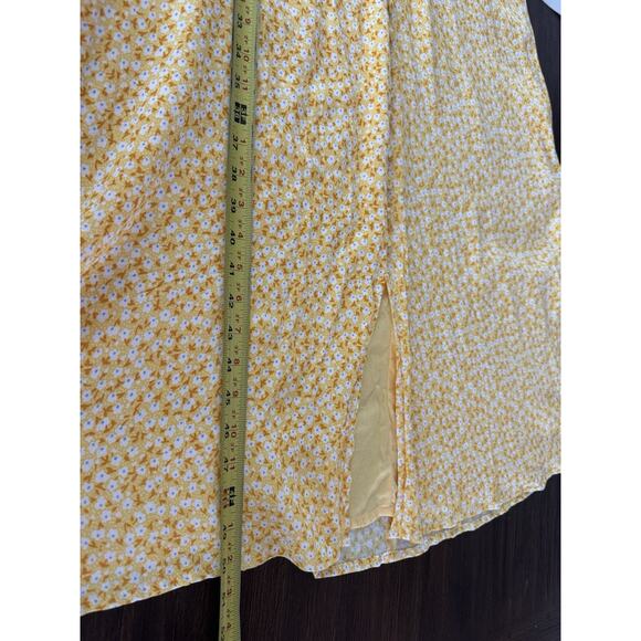 Faithfull The Brand Midi Dress Women’s Medium Floral Yellow Ari - Picture 11 of 14